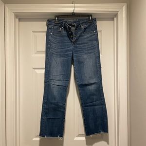 American Eagle Hi Rise Crop Flare Jean